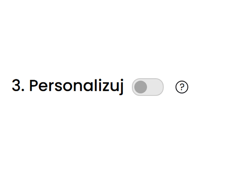 Włączanie personalizacji w konfiguratorze